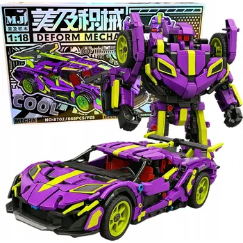 ostatní stavebnice Stavebnice Auto Robot Konstrukční Sada Kostek pro Sestavení Auta 2v1