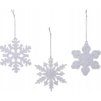 Vánoční dekorace Průhledná sněhová vločka Vánoční Koule 10 cm 1 ks