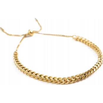 Náramek Náramek lisovaný OCEL UŠLECHTILÁ POZLACENÁ