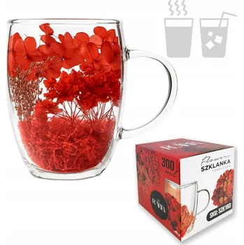 Sklenice Sklenice na kávu Ecarla SZK193 květinová směs 300 ml 1 ks