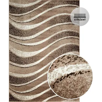 Koberec Kusový koberec RAVE 24047 320 Hnědý Rozměr: 120x170 cm