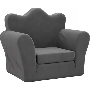 Pohovka Dětská rozkládací pohovka 2v1, antracitová, 54 x (34-90) x 45 cm