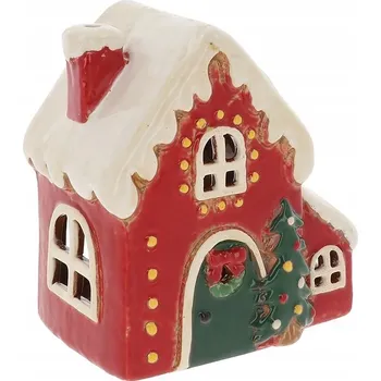 Svícen Keramický svícen Christmas House 13 cm