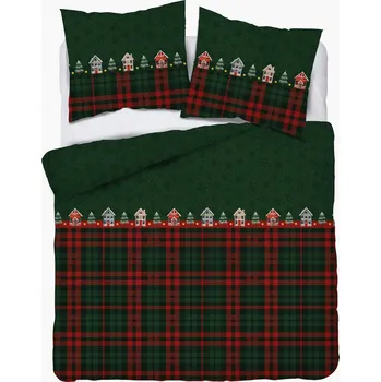 Povlečení Povlečení NA VÁNOČNÍ STROMEČEK 160x200 zelená červená