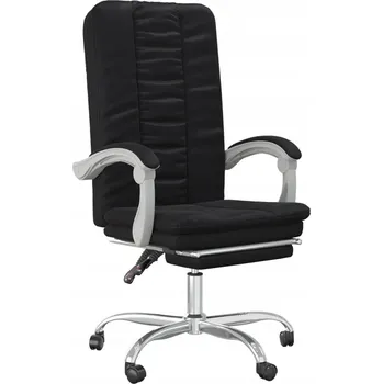 Kancelářské křeslo s funkcí rozkládání, umělá kůže, černé, 63x56x110,5 cm