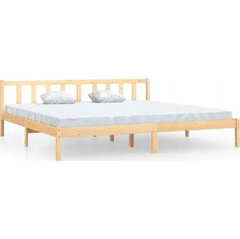 Postel Rám postele z masivního borovicového dřeva, 205,5x205,5x69,5 cm, neošetřený