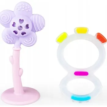 Hračka pro kojence GiliGums STARTOVACÍ SADA DVOJBALENÍ KOUSÁTKO A CHRASTÍTKO OSMičKA A KVĚTINA 30070