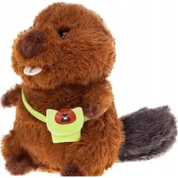 plyšák Plyšák pro dítě plyšový mazlíček přítulníček - Plyšová Hračka Bobr s taškou 20 cm