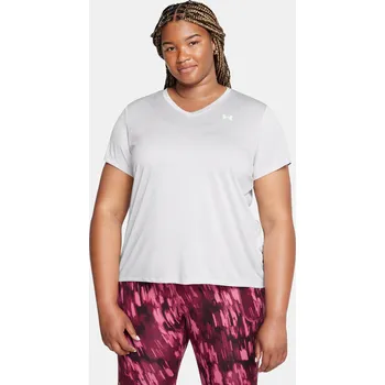 Dámské oblečení Dámské tričko Under Armour Tech SSV- Twist&-GRY 1384221-014 Šedá 2X