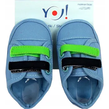 Capáčky YOCLUB botičky kojenecké modré, velikost 17