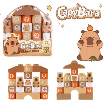 ostatní stavebnice VZDĚLÁVACÍ STAVEBNICE KAPYBARA 26 DÍLŮ S ČÍSLY A MATEMATICKÝMI ZNAKY