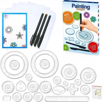 kreativní sada SPIROGRAF MEGA SADA PRO DĚTI KRESLENÍ PROPISKY ŠABLONY MALOVÁNÍ