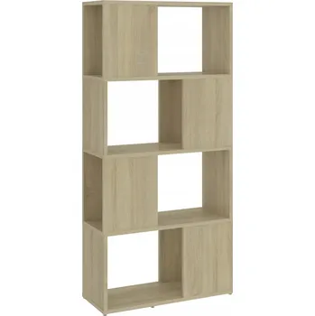 Knihovna Regál na knihy, dělicí stěna, 60 x 24 x 124,5 cm, dub sonoma