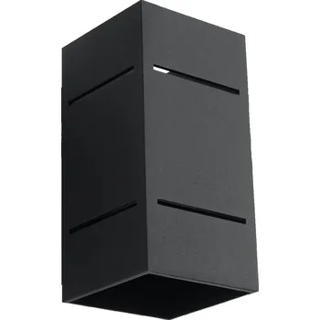 Nástěnné svítidlo Nástěnné svítidlo Blocco černé moderní hliníkové do ložnice a obývacího pokoje Sollux