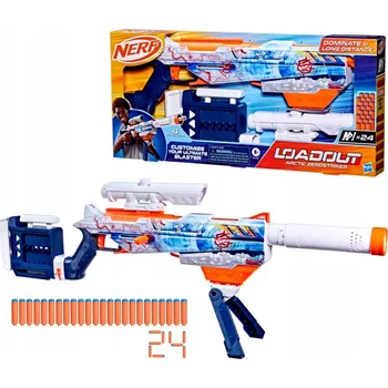 Nerf Loadout Arctic Zerostriker velká Raketomet Blaster 24 šipek N1 G1763
