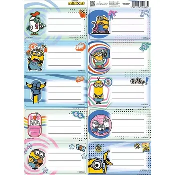 samolepka Samolepky do zápisníku Mimoni Beniamin 10 ks