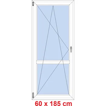 Okno Soft Balkonové dveře s příčkou 60x185 cm, otevíravé a sklopné