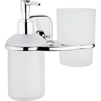 Dávkovač mýdla NIMCO SIMONA dávkovač tekutého mýdla 180 ml s pohárkem, nástěnný, sklo, chrom