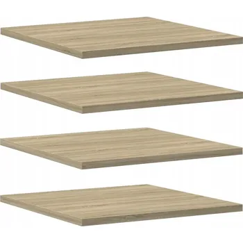 police Police na knihy dub sonoma 40 x 40 x 1,5 cm, 4 ks