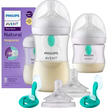 Láhev Avent RESPONSE 260+125 ml přírodní s vložkou startovací sada