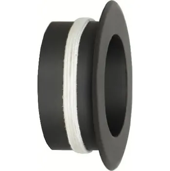 Kouřovod Redukce 180/150mm, do keramických komínů s kroužkem, ocel černá