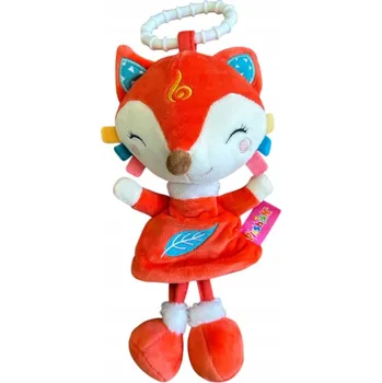 Hračka pro nejmenší Hrací Skříňka na provázku Liška Senzorická Hračka do kočárku pro miminka