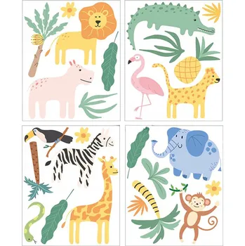 Samolepící dekorace SAMOLEPICÍ NÁLEPKA NA ZEĎ, DEKORACE DO DĚTSKÉHO POKOJE, SAFARI