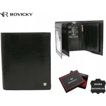 Peněženka Rovicky pánská peněženka z pravé kůže černá - muž