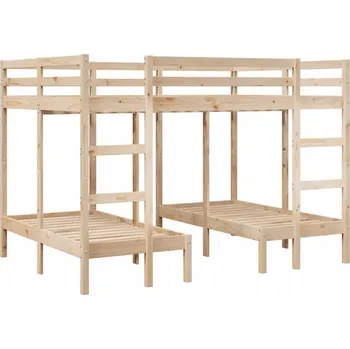 Dětská postel Trojitá patrová postel z borovice 205,5 x 147,5 x 144,5 cm