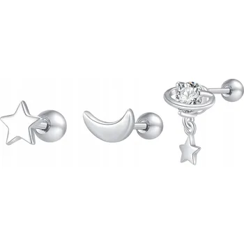 Náušnice STŘÍBRNÉ NÁUŠNICE POKOVANÉ ZÁVĚSNÉ LEBKA S LEBKOU, GOTICKÉ, ANGLICKÉ STŘÍBRO O RYZOSTI 925