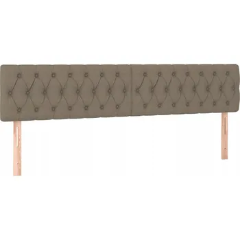 Čelo postele nastavitelné, taupe, 200 x 7 x 78/88 cm, 2 ks