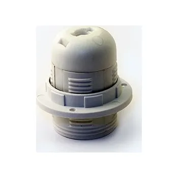 Plastový objímka s límcem Plastrol OE-27K E27 bílá