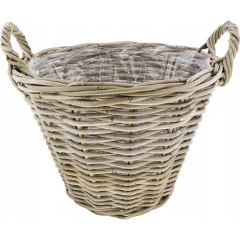 Květináč Koš na květiny ratanový béžový