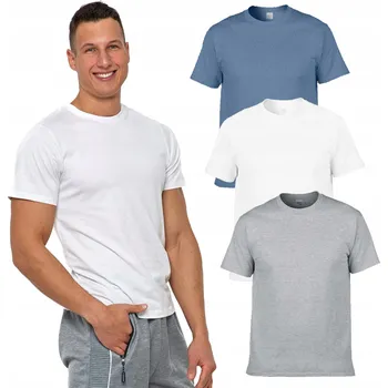 Pánská móda Bavlněné pánské tričko 3-pack kulatý výstřih MORAJ XXL SKLAD