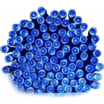 Vánoční dekorace VÁNOČNÍ OSVĚTLENÍ NA STROMEČEK 100 LED VNĚJŠÍ VNITŘNÍ MODRÉ + FLASH SVÁTKY