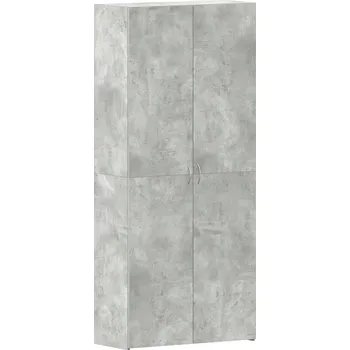 Botník Botník šedá 80 x 35,5 x 180 cm se 2 dvířky a policemi