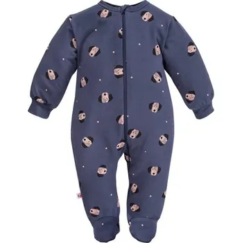 Kojenecký overall Eevi Overal na zip Puppy Playtime TMAVĚ MODRÁ - 56