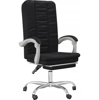 Kancelářské křeslo s funkcí rozkládání, umělá kůže, černé, 63x56x110,5 cm