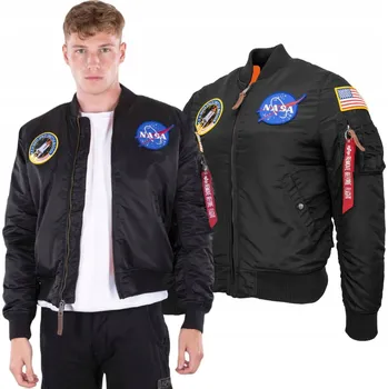 Moto bunda Bunda Alpha Industries MA-1 VF NASA 166107 03 Černá 4XL