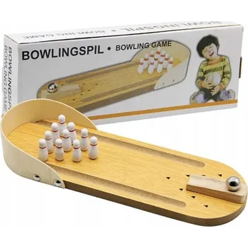 Dřevěná hračka Hra pro děti na stůl Mini kuželky stolní Hračka dovednostní 29x10 cm