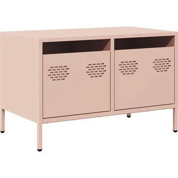 Televizní stolek TV stolek industriální 68x39x43,5 růžový
