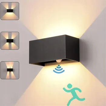 Venkovní osvětlení VENKOVNÍ LED SVÍTIDLO NA ZEĎ 20W S POHYBOVÝM SENZOREM IP65 OBOUSTRANNÉ ČERNÉ