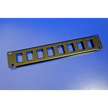 Počítač Patch panel pro keystone 10", 1U, 8 portů, černý