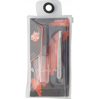 Kosmetická pinzeta STALEKS pinzeta na obočí EXPERT, široké šikmé hrany TE-10/3