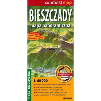 Bieszczady. Mapa panoramiczna; laminowana mapa turystyczna 1:60 000 Kolektiv autorů