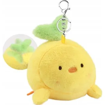 plyšák Plyšák kachna žlutá s pohyblivým ocáskem přívěsek mini 14 cm