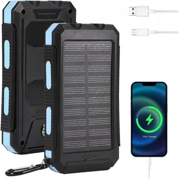 Powerbanka SOLÁRNÍ POWERBANKA S VODĚODOLNÝM SOLÁRNÍM PANELEM PRO VENKOVNÍ POUŽITÍ