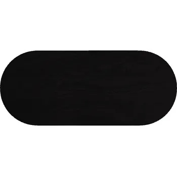 Jídelní stůl Oválná dubová deska 140x60x2 cm, tmavě hnědá, jemně broušená