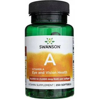 Doplněk stravy Swanson Health Products vitamín A 10000IU 250 kapslí.