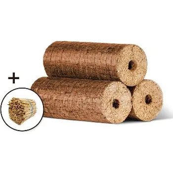 Tuhé palivo Dřevěné válcové brikety MIX PREMIUM s dírou, 1000 kg